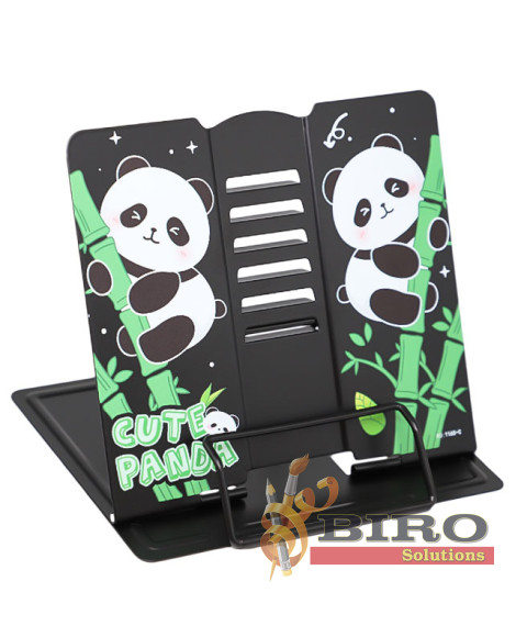 Suport pentru cărți Cute Panda, negru